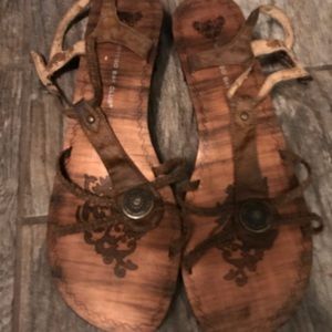 Brown Montego Bay Club sandals size 9 1/2 worn
